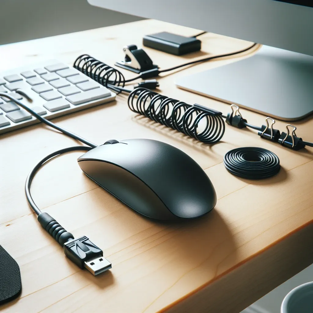 ¿Cuál es la mejor forma de organizar los cables de un ratón con cable?