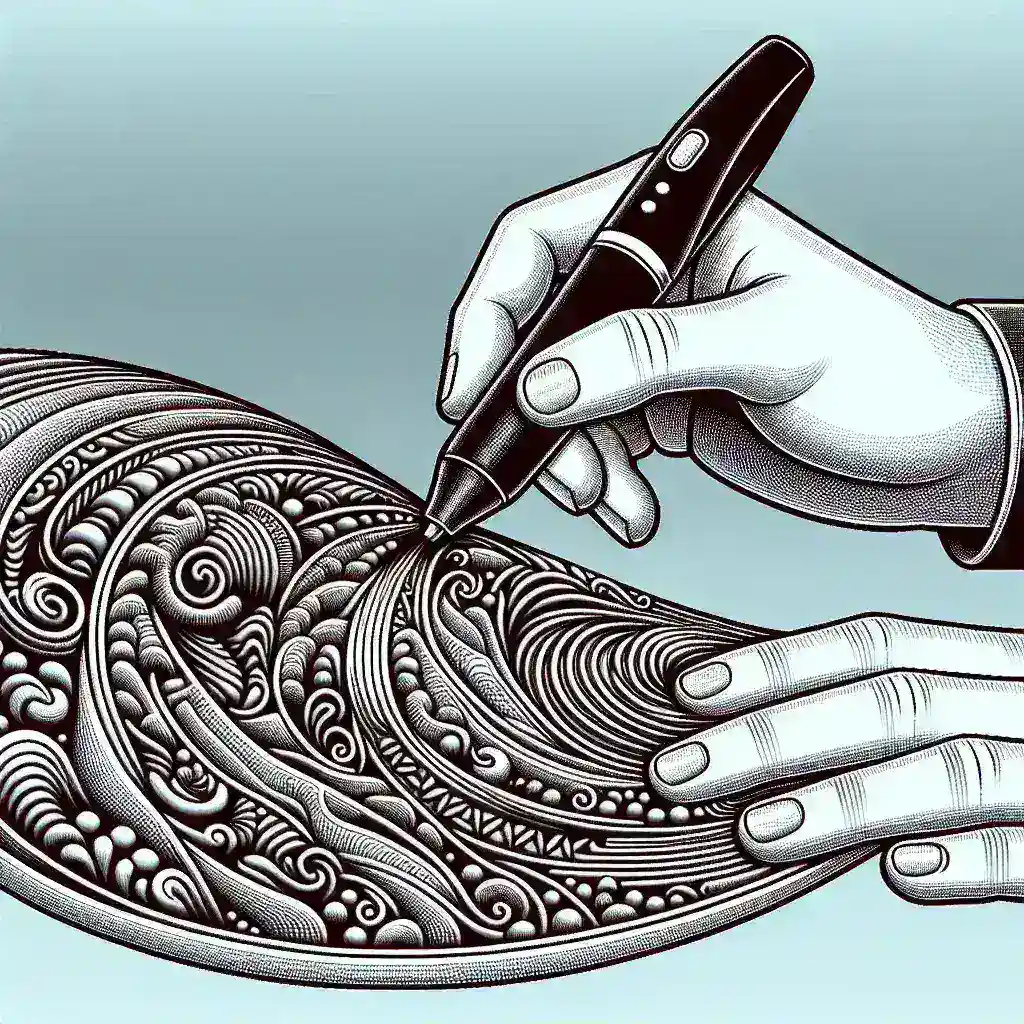 ¿Cómo crear textura en superficies curvas con un bolígrafo 3D?